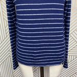 SoulCycle  Striped Long Sleeve T-Shirt‎ Blue & White Skull Logo Size US XS Photo 1