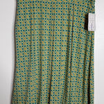 LuLaRoe NWT Madison Skirt Teal Green Yellow Gold Dot w/ Pockets Stretch Large Photo 0