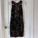 Vince Brown Sequin Shift Mini Dress Scoop Neck Racerback Women’s Size 6 Photo 3