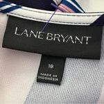 Lane Bryant Fit & Flare Dress Flutter Sleeve Belted Stripe Multicolor 18 Photo 3