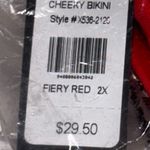 Frederick's of Hollywood NWT Cheeky Bikini Tie Waist Swim Bottom Size 2X Fiery R Photo 4