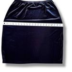 Vintage Black Shimmery Pencil Skirt Sz L/XL Elastic Waist Knee Length Skirt Size L Photo 5