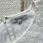 Madewell Eyelet Tassel-Tie White Short Sleeve Mini Dress Women’s Size 12 Photo 6
