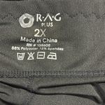 Rag Black Leggings 3 Quarter Length Mesh Sides and Pockets Plus Size Womens 2X Photo 6