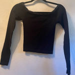 Off the Shoulder Black Shirt Size XS Photo 0