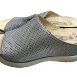 Fly London Whin Wedge Sandals Clogs Silver Metallic Size 41 (10-10.5) Minimalist Photo 0