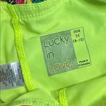 Lucky In Love 12" Floral Smocked High Rise Tennis Skirt Skort Pink Yellow Medium Photo 4