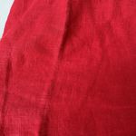 Bryn Walker Red Linen Oversized Lagenlook Pullover Tunic Blouse Ruffle Small Photo 9