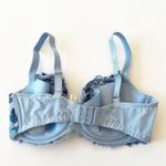 Soma  Balconet Bra Size 36DD Blue Dark Blue Embroidery Underwire Feminine Spring Photo 1