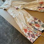 Global Desi Boho Vneck floral print jumpsuit, wide leg, sleeveless, sz XS Pink Photo 12