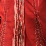 Elie Tahari  Ruffled Zip Front Detailed Blazer Bright Orange Medium M Photo 6