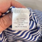 Sailor sailor tiny blue and white stripe boat neck 3/4 sleeve jersey dress Size L Photo 7