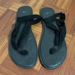 Sanuk  Black Triangle Womens Yoga Mat Sandal Slingback Shoes Flip Flop‎ Size 9 Photo 0