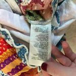 Farm Rio Summer Vibe Romper Ruffled Embroidered Square Neck Patchwork Size M Photo 5