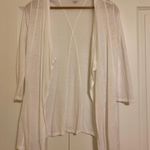 Kenar Womens Small Sweater Cardigan White Linen Open front Photo 0