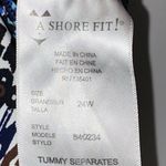 A SHORE FIT TUMMY SEPARATES WO SIZE 24 MULTICOLOR RUFFLE TIERED SWIM TOP CLEAN Photo 2