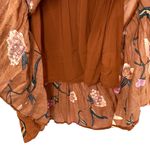 Universal Threads Universal Thread Burnt Orange Floral Ruffle Prairie Maxi Dress Photo 9