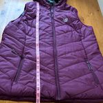 New Balance  Maroon Hooded Puffer Vest Photo 11