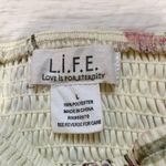 Square neck floral print sweet coquette sheer long sleeve top Pink Size L Photo 11