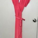 MISA Los Angeles NWT  Carolina Braided Wrap Maxi Dress in Coral Photo 0