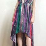 Xhilaration Multicolored Striped High Low Racerback Dress Photo 0