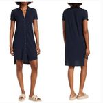 James Perse  Short Sleeve Shift Shirt Dress Women's Sz Medium Black Cotton Blend Photo 1