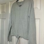 Barefoot Dreams  Gray Grey Long Sleeve Tie Front Sweater Top Size Small Soft Photo 0