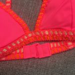 Victoria's Secret NEW  Neon Coral Crochet Racerback Large Photo 5