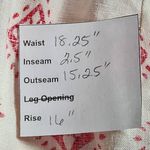 Artisan NY Cream and Red Linen Shorts Size XL Linen Paper Bag Waist Shorts Photo 7