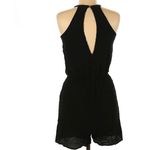 Xhilaration Black embroidered open back halter romper size medium Photo 1