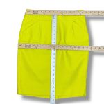 J. Crew The Pencil Skirt Cotton Neon Yellow Size 2 Knee Length Photo 11