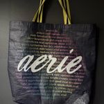 Aerie Large Reusable Tote Bag with Yellow Handles Photo 0