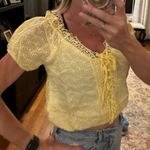 Buckle NWT Yellow Eyelet Lace Women's Top Photo 1