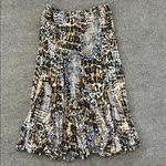 Rafael Leopard Print Midi Skirt Size M Black Size M Photo 1