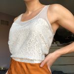 EXPRESS Sleeveless Lace Sweetheart Neckline Tank Top Photo 1