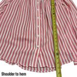 Popsugar NEW  Red and White Candy Striper Long Sleeve Blouse Top Size M Photo 8