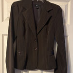 BCX Chocolate Pinstripe Women's Blazer Small Photo 0