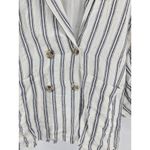 Pilcro  Designed in Phila Striped Linen Blend Blazer Jacket Womens XS Oversized Photo 1
