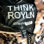 Think Royln Python Snakeskin Quilted Poncho Lightweight Hooded Oversized Fit szS Photo 14