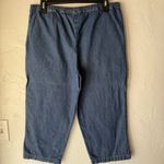 Jane Ashley Pants Vintage 90 small Embroidered Floral Capri Denim Cottage Photo 7