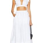 L'Academie by Marianna Arman Midi Skirt in White XSmall New Womens Long Photo 0