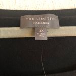 The Limited  Collection Sweater Black w/White Marshmallow Pleat Ruffle Knit Sz 3X NWT Photo 4