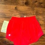 Lululemon NWT  Lowrise 4" Size 4 Hotty Hot Shorts Red Color Rare Color!! Photo 2
