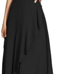 Ever Pretty NWT Ever-Pretty Women's Dress Double V Neck A Line Ruffle Hem Backless Blue L Photo 0