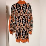 Farm Rio  tribal turtleneck sweater dress fringe size small Photo 5