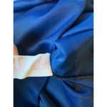 Vintage Button Front Nylon Robe Blue Pink Lime Green White Stripes Sz Small Photo 11