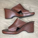 Cole Haan  Country Brown Leather Wedge Heel Slide Sandals Women’s Size 10 Photo 5