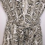 Laura Bianchi Italian Linen Snake Print Button Down Dress Photo 6