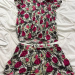 Charter Club  Pink and Green Floral Blouse Photo 0