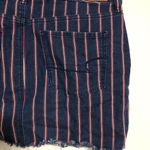 American Eagle Blue/Red Striped Super Stretch Hi Rise Mini Denim Skirt size 14 Photo 5